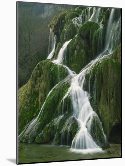 Waterfall Near Beaumes Les Messieurs in the Jura, Franche Comte, France, Europe-Michael Busselle-Mounted Photographic Print