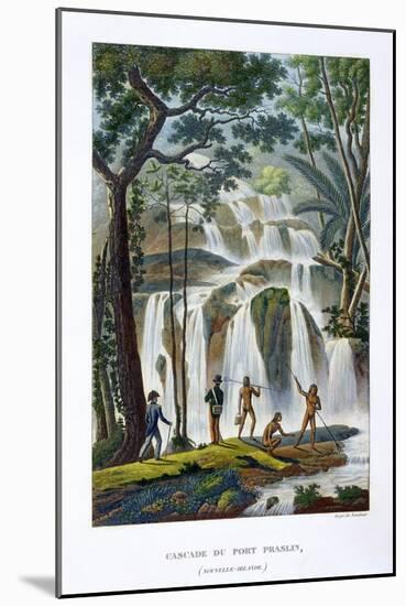 Waterfall of Port Praslin, New Ireland, 19th century-Unknown-Mounted Giclee Print