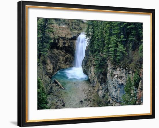 Waterfall on Falls Creek in Lewis and Clark National Forest, Montana, USA-Chuck Haney-Framed Photographic Print