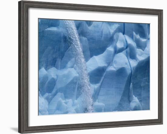 Waterfall on Glacier on Spitsbergen-Hans Strand-Framed Photographic Print