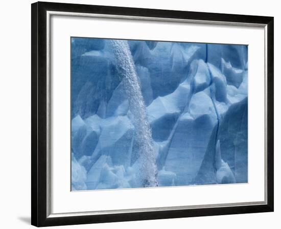 Waterfall on Glacier on Spitsbergen-Hans Strand-Framed Photographic Print