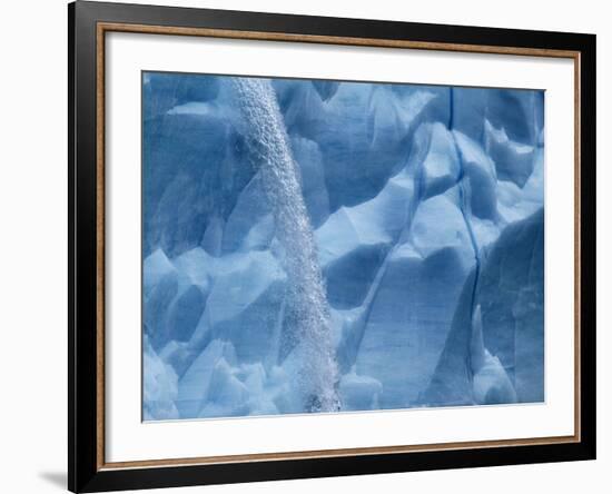 Waterfall on Glacier on Spitsbergen-Hans Strand-Framed Photographic Print