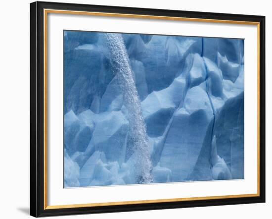 Waterfall on Glacier on Spitsbergen-Hans Strand-Framed Photographic Print