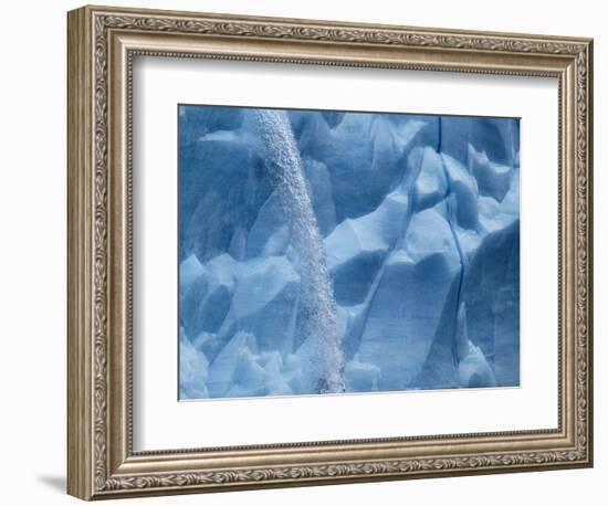 Waterfall on Glacier on Spitsbergen-Hans Strand-Framed Photographic Print