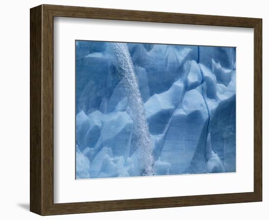 Waterfall on Glacier on Spitsbergen-Hans Strand-Framed Photographic Print