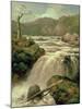 Waterfall on River Neath, South Wales-James Burrell Smith-Mounted Giclee Print
