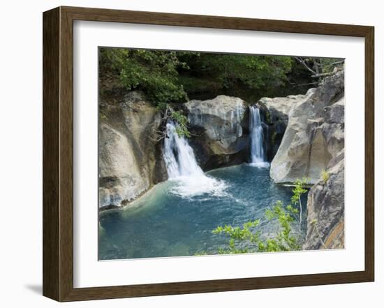 Waterfall on the Colorado River, Near Rincon De La Vieja National Park, Costa Rica-R H Productions-Framed Photographic Print