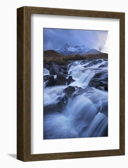 Waterfall on the River Sligachan, Isle of Skye, Scotland-Adam Burton-Framed Photographic Print