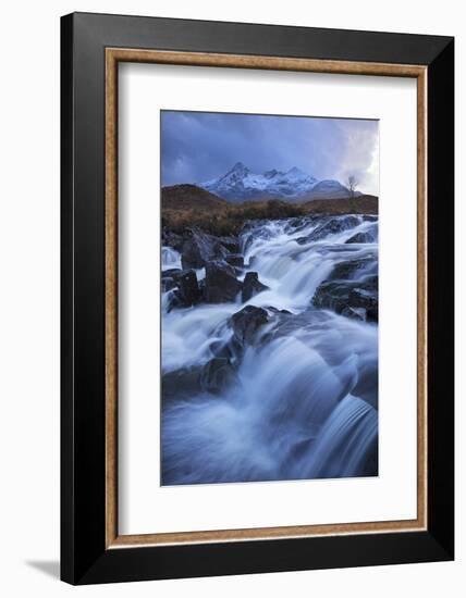 Waterfall on the River Sligachan, Isle of Skye, Scotland-Adam Burton-Framed Photographic Print