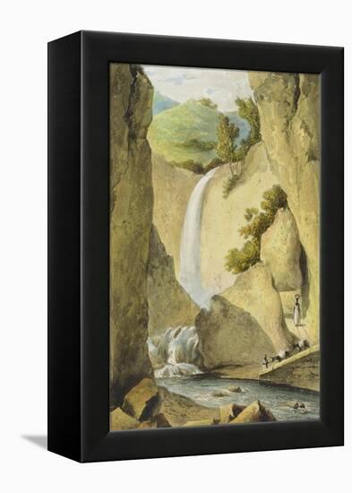 Waterfall on the Windward Road Near Kingston, from 'A Picturesque Tour of the Island of Jamaica',…-James Hakewill-Framed Premier Image Canvas