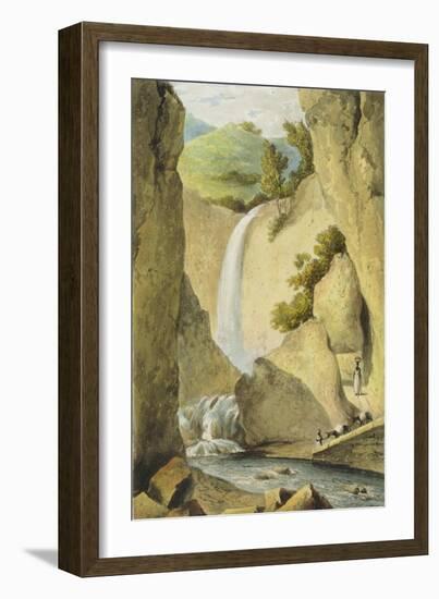 Waterfall on the Windward Road Near Kingston, from 'A Picturesque Tour of the Island of Jamaica',…-James Hakewill-Framed Giclee Print