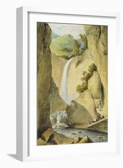 Waterfall on the Windward Road Near Kingston, from 'A Picturesque Tour of the Island of Jamaica',…-James Hakewill-Framed Giclee Print