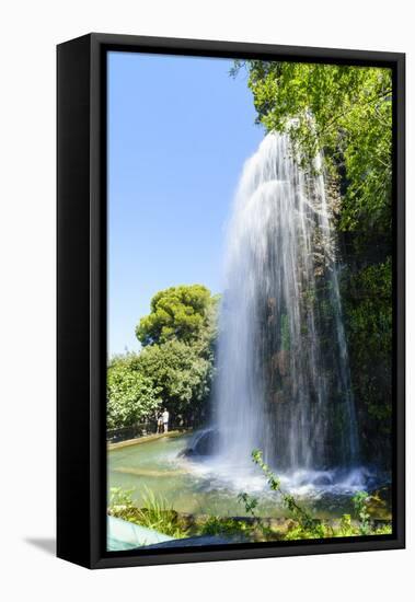 Waterfall, Parc de la Colline de Chateau, Nice, Alpes Maritimes, Cote d'Azur, Provence, France, Eur-Fraser Hall-Framed Premier Image Canvas