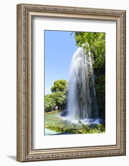 Waterfall, Parc de la Colline de Chateau, Nice, Alpes Maritimes, Cote d'Azur, Provence, France, Eur-Fraser Hall-Framed Photographic Print