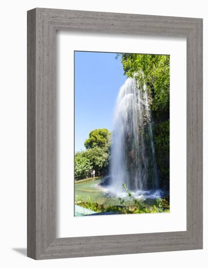 Waterfall, Parc de la Colline de Chateau, Nice, Alpes Maritimes, Cote d'Azur, Provence, France, Eur-Fraser Hall-Framed Photographic Print