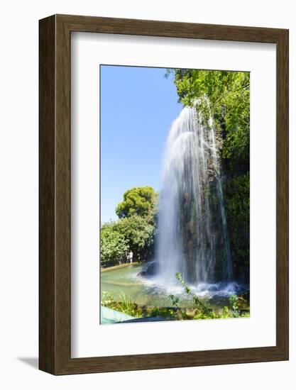 Waterfall, Parc de la Colline de Chateau, Nice, Alpes Maritimes, Cote d'Azur, Provence, France, Eur-Fraser Hall-Framed Photographic Print