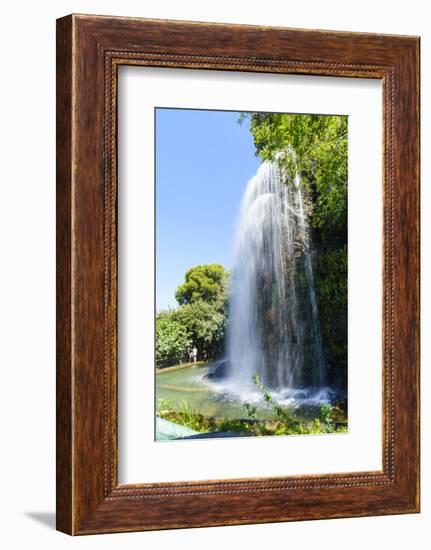 Waterfall, Parc de la Colline de Chateau, Nice, Alpes Maritimes, Cote d'Azur, Provence, France, Eur-Fraser Hall-Framed Photographic Print