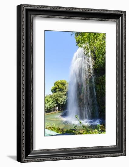 Waterfall, Parc de la Colline de Chateau, Nice, Alpes Maritimes, Cote d'Azur, Provence, France, Eur-Fraser Hall-Framed Photographic Print