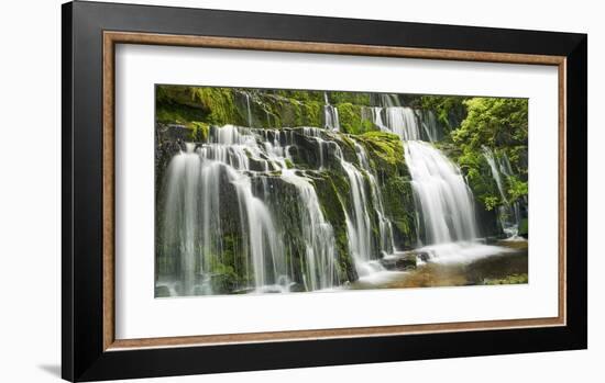 Waterfall Purakaunui Falls, New Zealand-Frank Krahmer-Framed Art Print