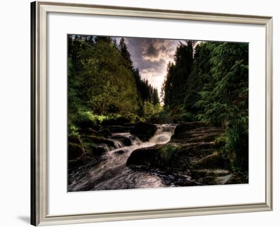 Waterfall, River Severn, Hafren Forest, Wales-Clive Nolan-Framed Photographic Print