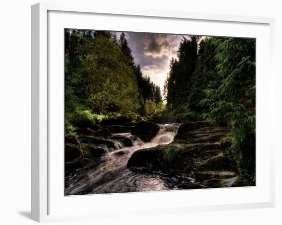 Waterfall, River Severn, Hafren Forest, Wales-Clive Nolan-Framed Photographic Print