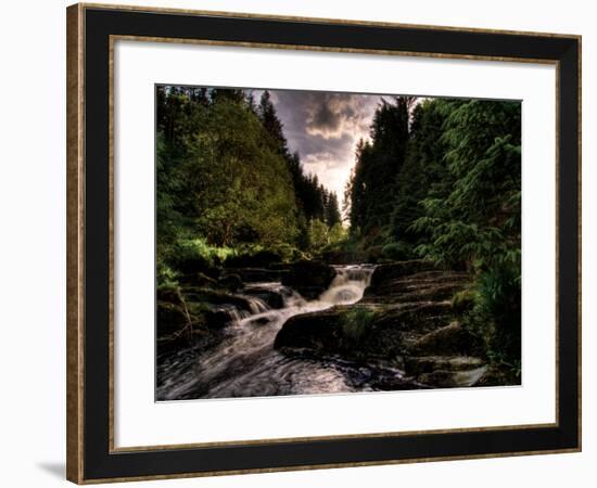 Waterfall, River Severn, Hafren Forest, Wales-Clive Nolan-Framed Photographic Print