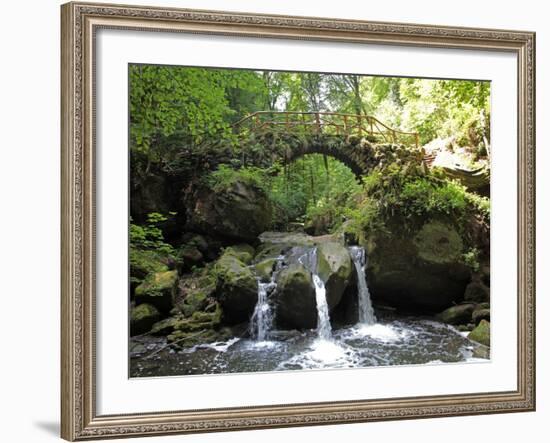 Waterfall Schiessentumpel at Mullerthal, Luxembourg, Europe-Hans Peter Merten-Framed Photographic Print