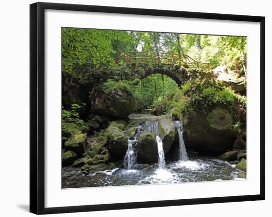 Waterfall Schiessentumpel at Mullerthal, Luxembourg, Europe-Hans Peter Merten-Framed Photographic Print