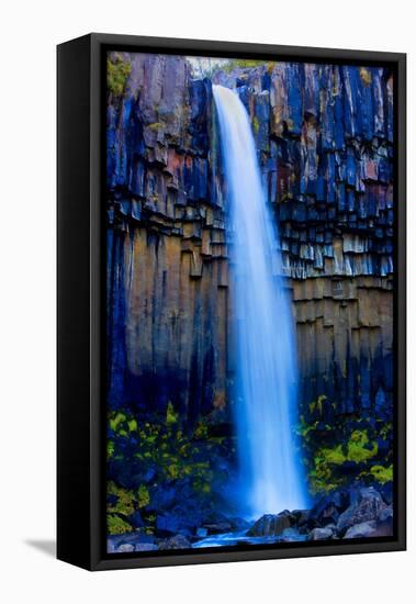 Waterfall with Basalt Shingles-Howard Ruby-Framed Premier Image Canvas