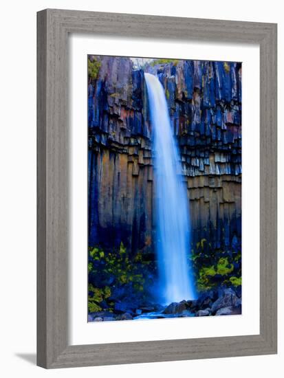 Waterfall with Basalt Shingles-Howard Ruby-Framed Photographic Print