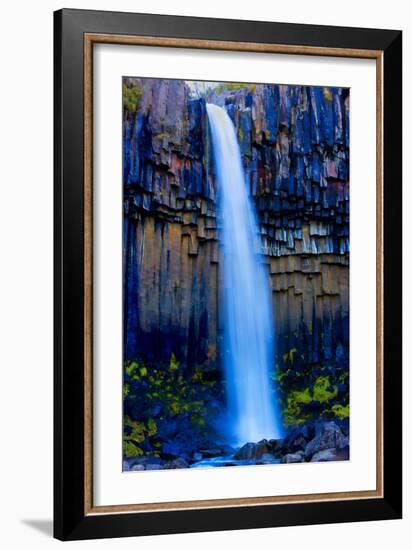 Waterfall with Basalt Shingles-Howard Ruby-Framed Photographic Print