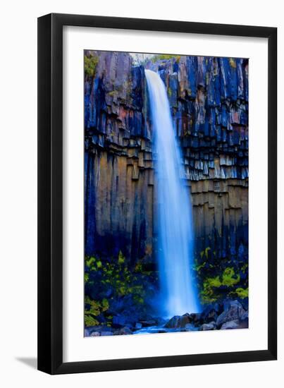 Waterfall with Basalt Shingles-Howard Ruby-Framed Photographic Print