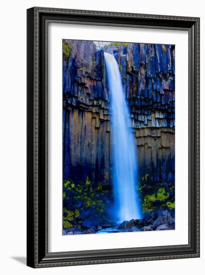 Waterfall with Basalt Shingles-Howard Ruby-Framed Photographic Print