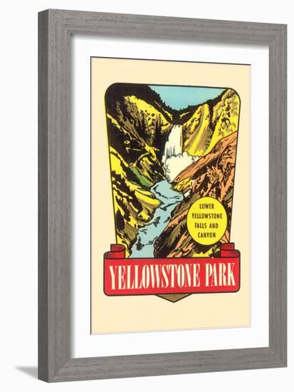 Waterfall, Yellowstone National Park, Montana-null-Framed Art Print