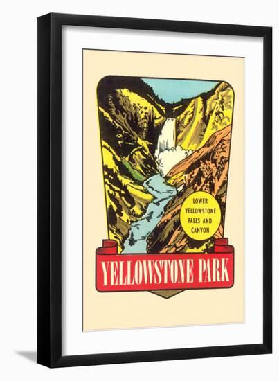 Waterfall, Yellowstone National Park, Montana-null-Framed Art Print