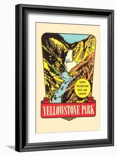 Waterfall, Yellowstone National Park, Montana-null-Framed Art Print