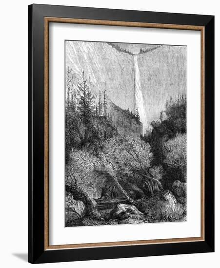 Waterfall, Yosemite National Park, California, 19th Century-Paul Huet-Framed Giclee Print