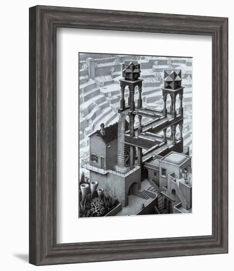 Waterfall-M^ C^ Escher-Framed Art Print