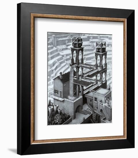 Waterfall-M^ C^ Escher-Framed Art Print