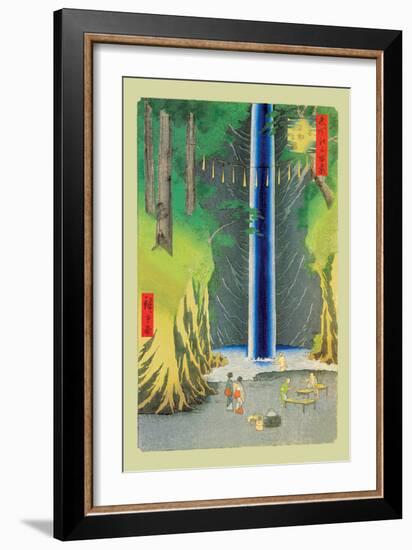 Waterfall-Ando Hiroshige-Framed Premium Giclee Print
