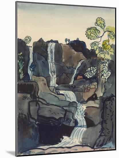 Waterfall-James Dickson Innes-Mounted Giclee Print