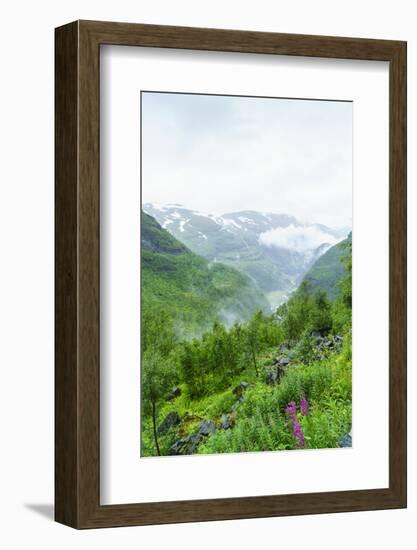 Waterfalls and Mountain Valleys Viewed from Vatnahalsen, Norway-Amanda Hall-Framed Photographic Print