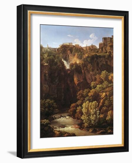 Waterfalls at Tivoli, 1813-Johann Christian Reinhart-Framed Giclee Print