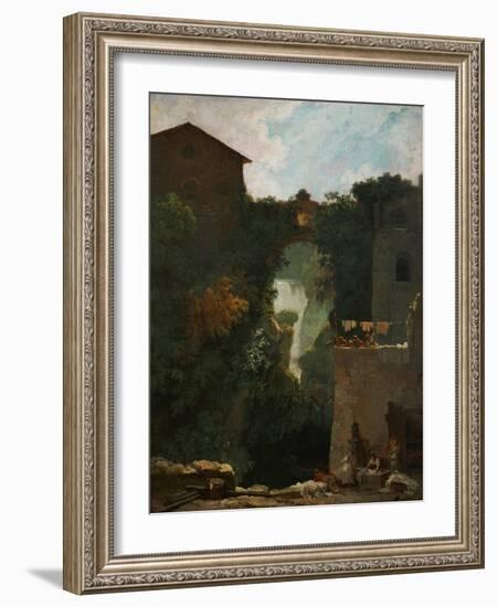 Waterfalls at Tivoli-Jean-Honoré Fragonard-Framed Giclee Print