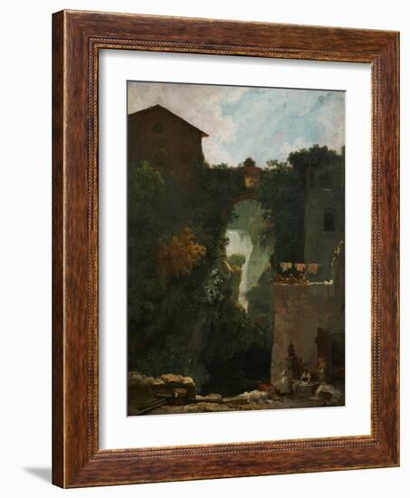 Waterfalls at Tivoli-Jean-Honoré Fragonard-Framed Giclee Print