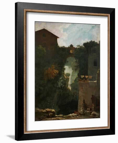 Waterfalls at Tivoli-Jean-Honoré Fragonard-Framed Giclee Print