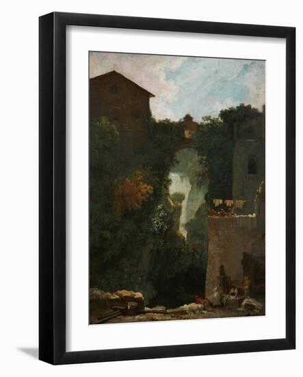 Waterfalls at Tivoli-Jean-Honoré Fragonard-Framed Giclee Print