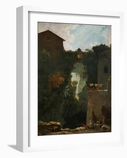 Waterfalls at Tivoli-Jean-Honoré Fragonard-Framed Giclee Print