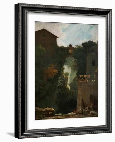 Waterfalls at Tivoli-Jean-Honoré Fragonard-Framed Giclee Print