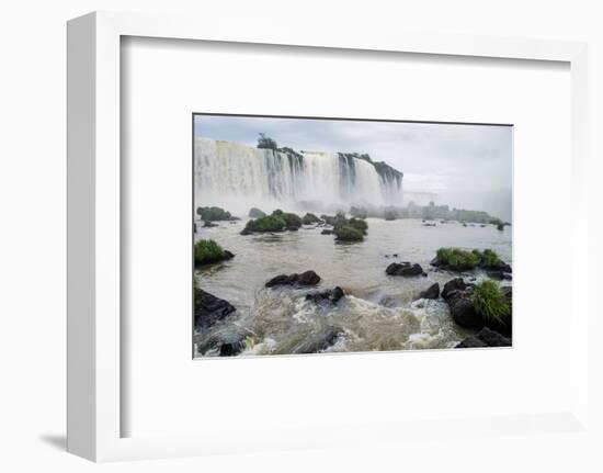 Waterfalls in Iguazu Falls National Park, Border of Brazil and Argentina-Vitor Marigo-Framed Photographic Print